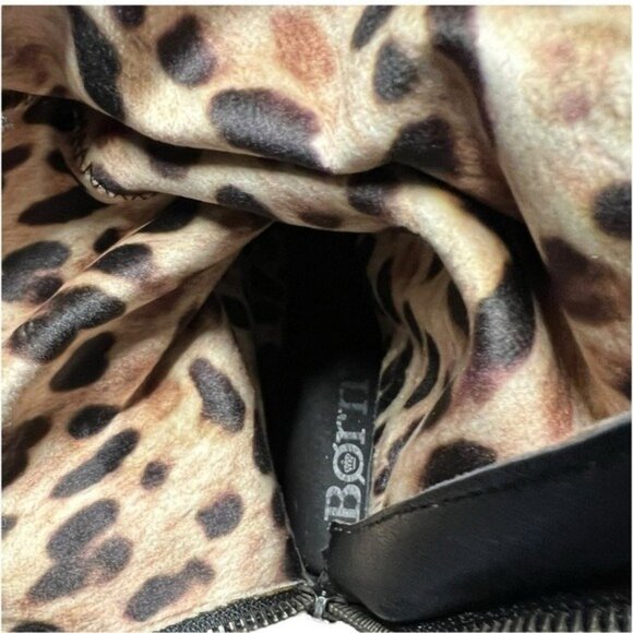 🌻NEW Born "Borman" Black Suede Leather Knee High Bohemian Back Zip Tall Boots 9 - Picture 10 of 10